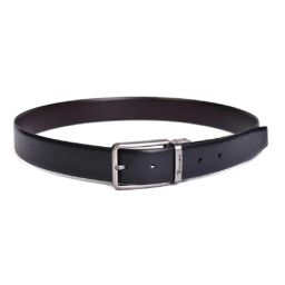 BELWABA Black & Brown Formal Reversible Leather Belt for Men-image-96
