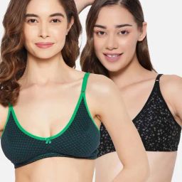 Clovia Multicolor Full Coverage Non-Wired Bra - Pack of 2-10