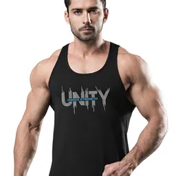 3Colors Printed Scoop -Neck Gym VestVEST-NCUT-UNITY-BLK_M-image-43