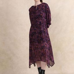 RAREISM Women Floral Print A-Line Midi Dress-image-38