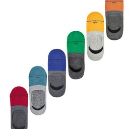 Dynamocks Unisex Pack of 6 Solid Shoe Liners-33