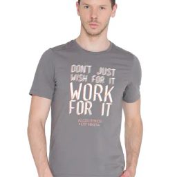 Alcis Grey Half Sleeves T-Shirt-image-70