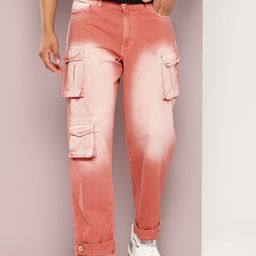 Kook N Keech Men Tie and Dye Straight Fit Pure Cotton Cargos Trousers-picture-18