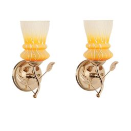 Somil Premium Designer Glass Wall / Night Lamp Elegant & Stylish Dcor Accent for Modern Interiors, color- - Yellow, White; Size,- 20 X 18 X 27.5 CM-image-47