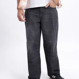 glitchez Men Panelled Power Faded Baggy Jeans-image-25