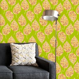 ArtzFolio Printed UV-Resistant Anti-Bacterial Autumn Beige Leaves Peel & Stick Wallpaper-image-23