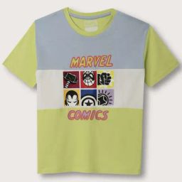 Blue Giraffe Kids Multicolor Cotton Printed Marvel T-Shirt-image-2