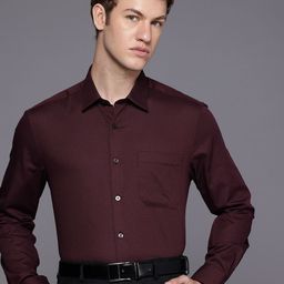 Louis Philippe Classic Ethnic Motifs Self Design Pure Cotton Formal Shirt-picture-38
