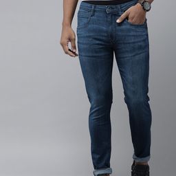 VAN HEUSEN DENIM LABS Men Blue Skinny Fit Light Fade Stretchable Jeans-picture-45