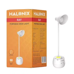Halonix Ray Portable Desk Light Rechargeable with USB Charging, 3-in-1 Light Color, Pen Holder-17