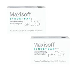 Maxisoft Set Of 2 Syndet pH 5.5 Skin Friendly Moisturizing Bathing Bar - 75g Each-28