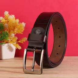 HENEDA Men Textured Leather Belt-image-47