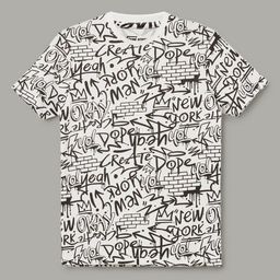 Fame Forever by Lifestyle Boys Abstract Printed Round Neck Pure Cotton T-shirt-57