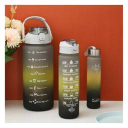 The Procure Store Motivational Gym Bottle Combo Set of 3- Black-image-22