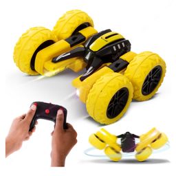 Baybee Double Sided 1:28 Scale Rechargeable Remote Control Car for Kids - Yellow-26
