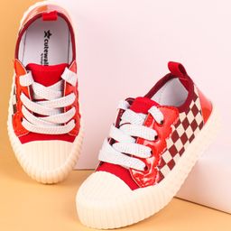 Cute Walk by Babyhug Lace Up Casual Shoes - Red-picture-0