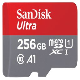 SanDisk microSD Memory Card for Smartphones 256GB 150MB/s R UHS-I ,Ultra (Red Grey)-11