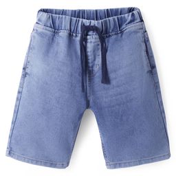 Pine Kids Woven Knee Length Solid Colour Shorts - Light Blue-image-79