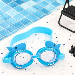 Yellow Bee Silicon Adorable Shark Swimming Goggles with Fin Accents for Boys- 1 Piece, Blue-image-3