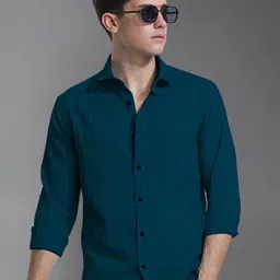 Metronaut Spread Collar Regular Fit Shirt-image-39