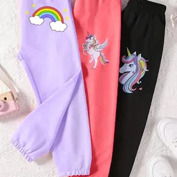 KEESOR Kids-Girls Cotton Regular Fit Track Pants-picture-46