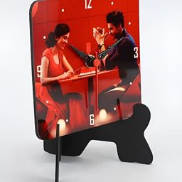 fnp Red & Black Printed Contemporary Table Clock-7