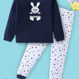 BLUSHES Kids Printed Pure Cotton T-Shirt & Trousers Night suit-picture-8