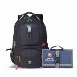 Swiss Military Unisex Black Laptop Backpack-47