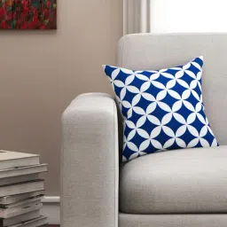 SEJ by Nisha Gupta Blue & White Cushion Covers - Set of 1-image-16