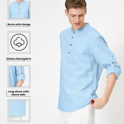 SHOPYCLICK Men Solid Regular Kurta image 2
