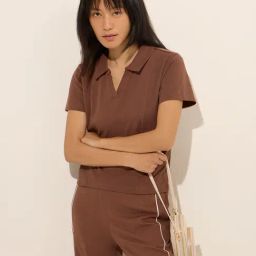 Studiofit by Westside Brown Solid Cotton T-Shirt-image-60