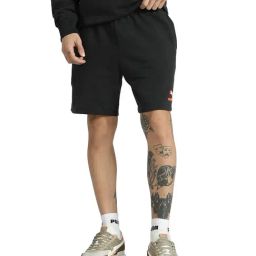 Puma X Rocket League Black Cotton Relaxed Fit Solid Shorts-image-39