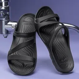 Red Tape Women's Black Slides-image-96