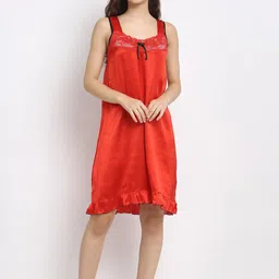 Secret Wish Red & Black Solid Baby Doll-image-26