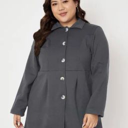 BRINNS Grey Solid Overcoat-picture-15