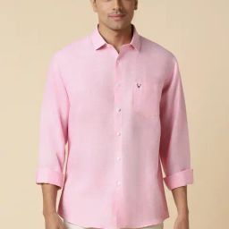 Allen Solly Pink Slim Fit Texture Shirt-image-73