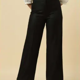 Allen Solly Black Solid Trouser-image-11