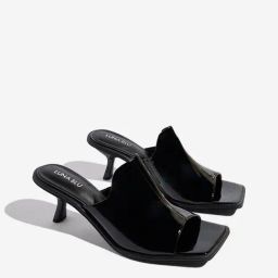 LUNA BLU by Westside Black Kitten Sandals-image-66