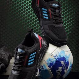 Asian Men's Black Running Shoes-picture-6