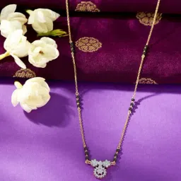 P.N.Gadgil Jewellers 18 KT Yellow Gold & Diamond Modern Mangalsutra For Woman-picture-28