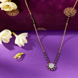 P.N.Gadgil Jewellers 18 KT Yellow Gold & Diamond Modern Mangalsutra For Woman-image-43