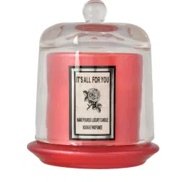 TAYHAA Red Wax Handpoured Candle With Lid image 5