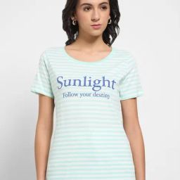 Honey By Pantaloons Bright White Cotton Regular Fit Striped Top-picture-41