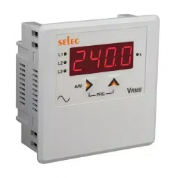 Selec Voltmeter with LED Display 10 Digital, Auxiliary Supply of 40 to 300 V AC/ DC, 96x96 mm Size-15