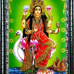 SUNINOW Yellow & Green Manasa Devi Religious Painting Wall Art-image-98