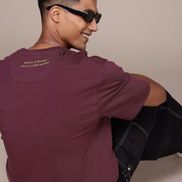WROGN Drop-Shoulder Sleeves Pure Cotton Oversized T-shirt-picture-16