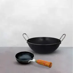 The Indus Valley Pre Seasoned Black Iron Cookware Set-38