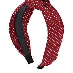 BuckleUp Red & White Printed Hairband-15