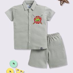 YK X Minute Mirth Boys Printed Shirt with Shorts-picture-42