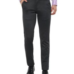 Van Heusen Grey Flat Front Trousers-image-9